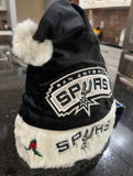 San Antonio Spurs NBA plush solid color adult holiday santa hat.
