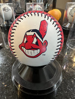 Cleveland Indians Baseball Clock In Case Made By Rawlings