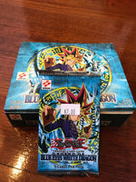 Konami 2002 Yugioh Card Game Legend of­ Blue Eyes White Dragon Booster Packs.  Sealed and unweighed.one pack