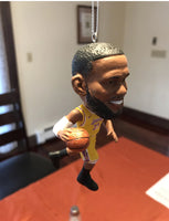 Los Angeles Lakers 2020 NBA Championship xmas ornament featuring superstar LeBron James