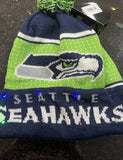 Seattle Seahawks LED NFL logo light up Winter Cap Hat! The cuffed knit design