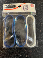 UConn Huskies NCAA Team Adult Mylar Team Color and Logo Wristbands 3 Pack is a set of wristbands perfect for any fan of the basketball team.