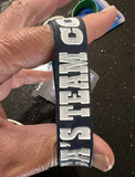 Dallas Cowboys Americas Team NFL team logo wide wristband silicone Bracelet.