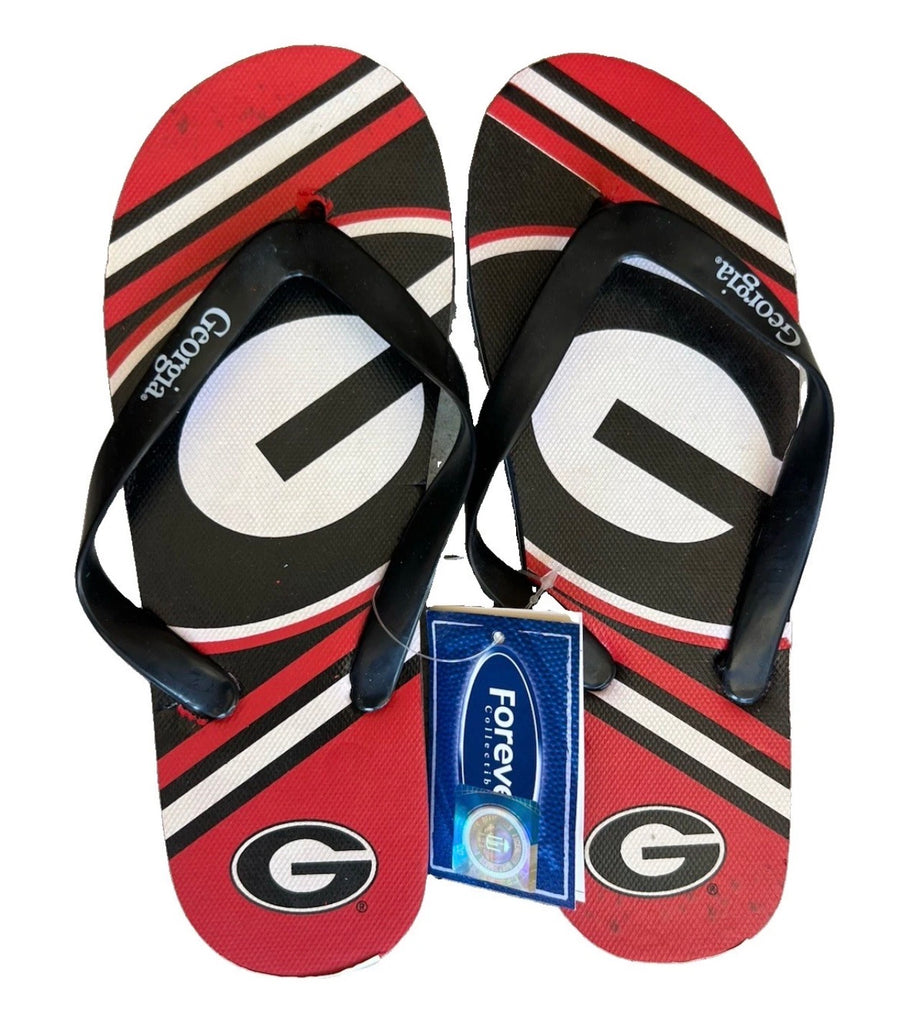 Georgia Bulldogs NCAA Team Logo Unisex Adult size Flip Flops Sandals by Forever Collectibles
