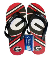 Georgia Bulldogs NCAA Team Logo Unisex Adult size Flip Flops Sandals by Forever Collectibles