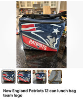 New England Patriots 12 can lunch bag team logo.