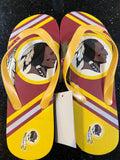 Washington Redskins retro NFL logo unisex size XL flip flop sandals Foco see size chart in pictures