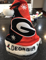 Georgia Bulldogs NCAA plush team logo xmas santa hat adult.

New with tags