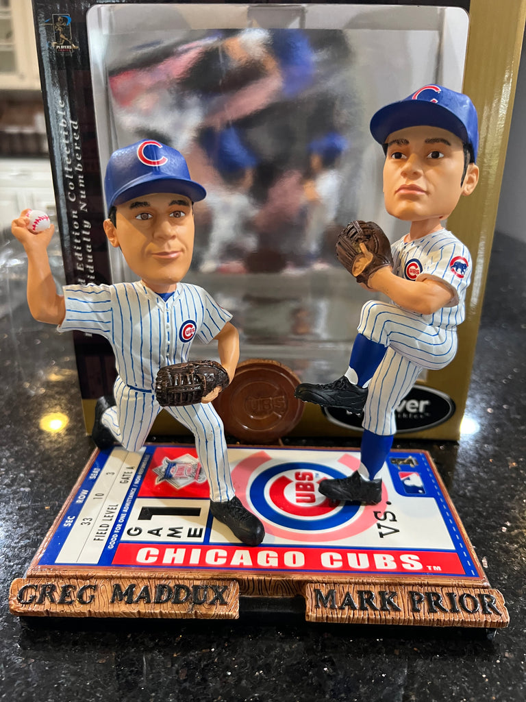 Chicago Cubs Greg Maddux and Mark Prior Ticket Base Duel Bobblehead
