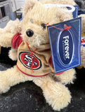 San Francisco 49ers NFL team logo plush hoody bear.