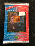 One factory sealed pack of USA World Cup soccer cards from Upper Deck, manufactured in 1993