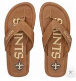 New Orleans Saints NFL Color Pop flip flop sandals mens size