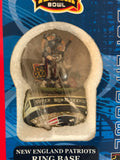 New England Patriots Super Bowl 38 Champions ring base snow globe