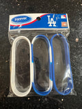 Los Angeles Dodgers Adult Mylar MLB Team Logo + Color 3pk Wristbands Bracelet