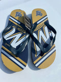 Milwaukee Brewers MLB Team Logo Flip Flops Unisex See Size Chart