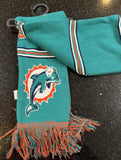 Miami Dolphins with this 65-inch plush team logo scarf. This two-sided scarf features the vibrant team color and the official NFL team logo