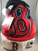 Boston Red Sox MLB Big Logo adult festive Santa holiday hat