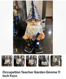 Occupation Teacher Garden Gnome! Measuring 11 inches in length, this charming gnome is perfect for any garden or outdoor space.
