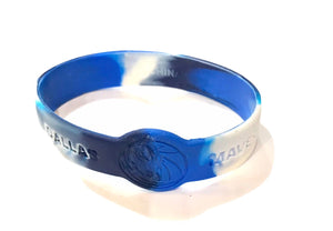 Dallas Mavericks Tie dye silicone team logo wristband bracelet.