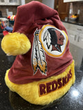 Washington Redskins NFL plush retro team logo solid color santa hat