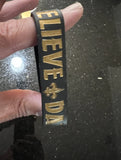 New Orleans Saints NFL team logo wide wristband silicone Bracelet. Slogan