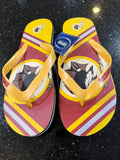 Washington Redskins retro NFL logo unisex size XL flip flop sandals Foco see size chart in pictures