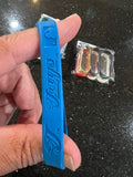 set of 3 MLB Official Toronto Blue Jays Mylar adult Wristbands by Forever Collectibles.