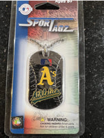 New Oakland Athletics metal MLB team logo dog-tag necklace foco.