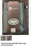 New York Jets retro portable adult plastic poncho by Tote.

New never used