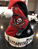 Tampa Bay Buccaneers plush swirl adult santa hat.

New with tags