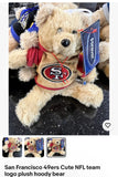 San Francisco 49ers NFL team logo plush hoody bear.