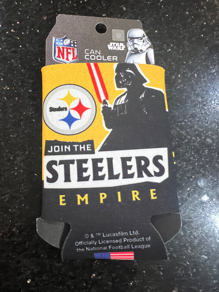Pittsburgh Steelers NFL Team Logo and Darth Vader Star Wars 12 oz Can Cooler by WinCraft