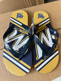 Milwaukee Brewers MLB Team Logo Flip Flops Unisex See Size Chart
