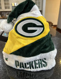 Green Bay Packers Adult plush NFL big logo holiday Santa hat