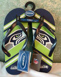 Seattle Seahawks NFL Team Logo Unisex Flip Flops by Forever Collectibles