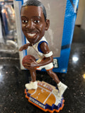 The product is a rare action bobblehead of Amar'e Stoudemire, a former player for the New York Knicks in the NBA. This is an officially licensed collectible by Forever Collectibles