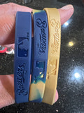 Milwaukee Brewers MLB Mylar Wristbands Set of 3 officially licensed bracelets team logo and colors