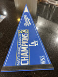 full-size Los Angeles Dodgers 2020 World Series MLB Champions Pennant. Made by WinCraft
