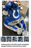 Indianapolis Colts NFL plush snowflake dangle holiday santa hat foco adult.

New with tags .