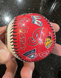 Cleveland Indians Baseball Clock In Case Made By Rawlings