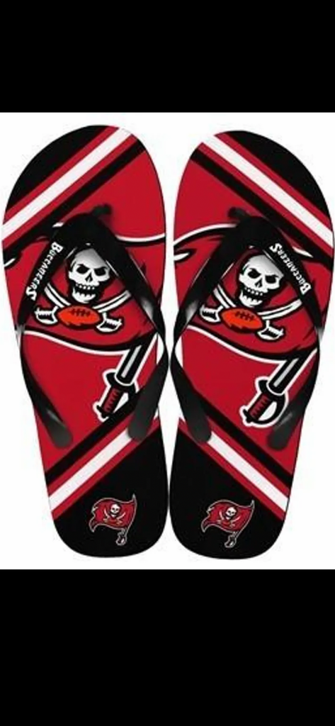 Tampa Bay Buccaneers Team unisex Logo Flip Flop Sandals are a stylish and comfortable option for fans of the National Football League.