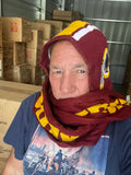 Washington Redskins NFL Retro Team Logo Hood and Scarf Combo with Pockets