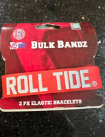 Alabama Crimson Tide wide NCAA wristband bracelet.
