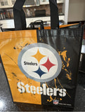 Pittsburgh Steelers large reuseable tote bag.

With Large NFL team logo .