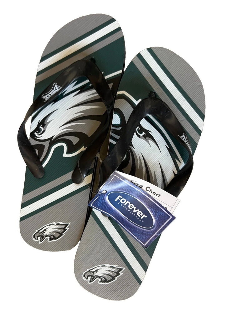 Philadelphia Eagles NFL Team Logo Unisex Flip Flops Womans and mens Sandals see chart