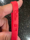 Philadelphia Phillies Adult Mylar MLB Team Logo + Color 3pk Wristbands Bracelet includes a set of three wristbands