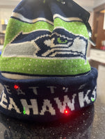 Seattle Seahawks LED NFL logo light up Winter Cap Hat! The cuffed knit design