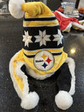 Pittsburgh Steelers NFL plush xmas holiday santa hat foco snowflake new with tags