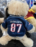 New England Patriots Rob Gronkowski plush jersey bear foco.