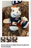 Miles Denver Broncos NFL large mascot Bed or Couch buddy